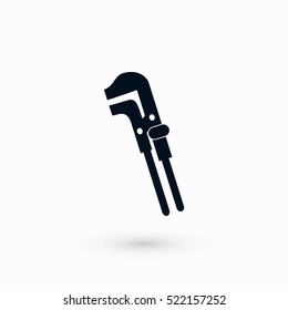 Spanner monochrome icon, flat design best vector icon