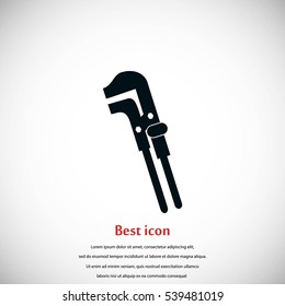 Spanner monochrome icon, flat design best vector icon