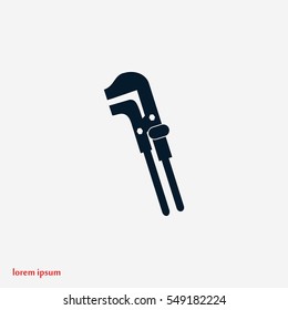 Spanner monochrome icon, flat design best vector icon