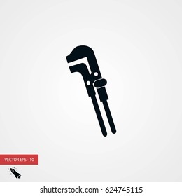Spanner monochrome icon, flat design best vector icon