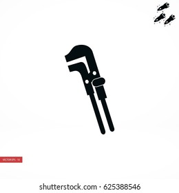 Spanner monochrome icon, flat design best vector icon