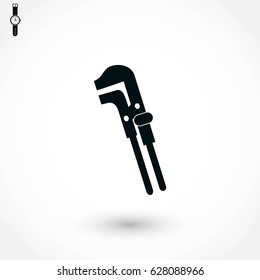Spanner monochrome icon, flat design best vector icon