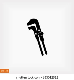 Spanner monochrome icon, flat design best vector icon