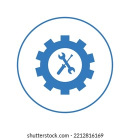 Spanner repair screwdriver tools icon | Circle version icon |