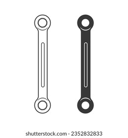 Spanner Silhouette Vector, Spanner Vector, Hardware Vector,  Automation Technology, Mechanical Systems, Spanner illustration, Mechanic silhouette, Mechanic Tools, Worker elements, Labor equipment