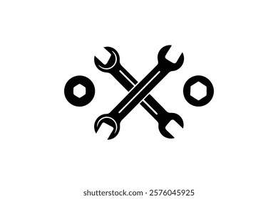 spanner symbol art vector illustration 