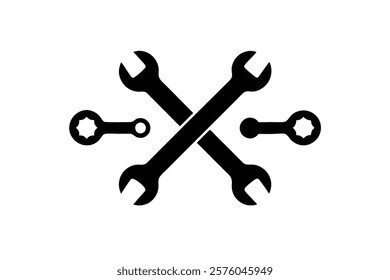 spanner symbol art vector illustration 