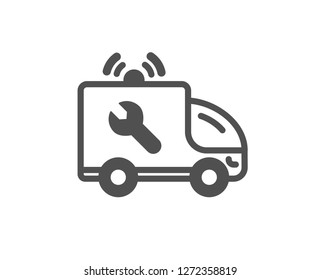 Spanner tool icon. Car repair service sign. Fix instruments symbol. Quality design element. Classic style icon. Vector