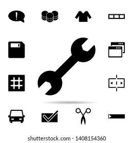Spanner tool icon. Universal set of web for website design and development, app development