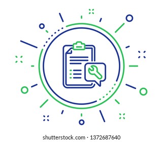 Icono de línea de la herramienta de expansión. Signo de lista de comprobación del servicio de reparación. Fijar símbolo de instrumentos. Elementos de diseño de calidad. Botón spanner de tecnología. Trazo editable. Vector