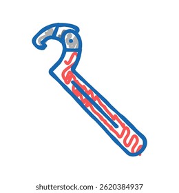 spanner tool repair doodle icon sketch vector. spanner tool repair sign. isolated symbol illustration