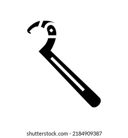 spanner tool repair glyph icon vector. spanner tool repair sign. isolated symbol illustration