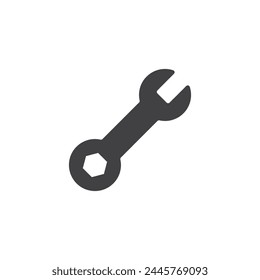 Spanner tool vector icon. filled flat sign for mobile concept and web design. Wrench glyph icon. Symbol, logo illustration. Vector graphics