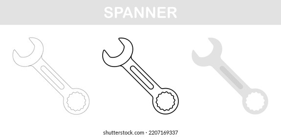 Hoja de cálculo de seguimiento y coloreado de español para niños