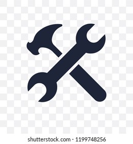 Spanner transparent icon. Spanner symbol design from Construction collection. Simple element vector illustration on transparent background.