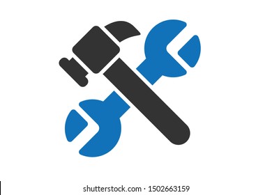 Spanner transparent icon. Spanner symbol design from Construction collection. Simple element vector illustration on transparent background.