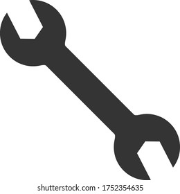 Spanner vector illustration. A flat illustration iconic design of Spanner on a white background.