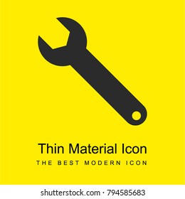 Spanner wrench bright yellow material minimal icon or logo design