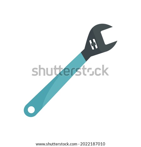 Spanner wrench icon. Flat illustration of spanner wrench vector icon isolated on white background