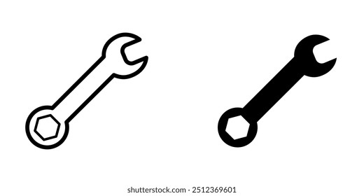 Spanner Wrench icon illustration vector design template 