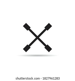 spanner wrench icon on white background