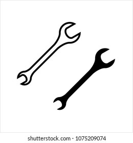 Spanner Wrench Icon Vector Art Illustration