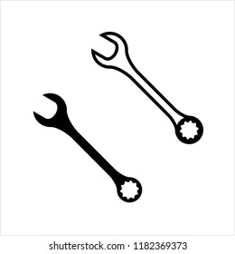 Spanner Wrench Icon Vector Art Illustration