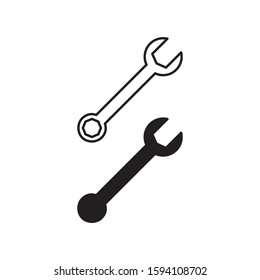 Spanner Wrench Icon Vector Design Template 001