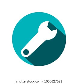 Spanner - Wrench Icon. Vector Service Logo. 
