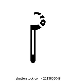 spanner wrench tool glyph icon vector. spanner wrench tool sign. isolated symbol illustration