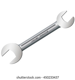 Spanner. Wrench. Tool. Isolated. Single. Vector image.