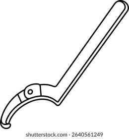 Spanner wrench. Vector outline icon.