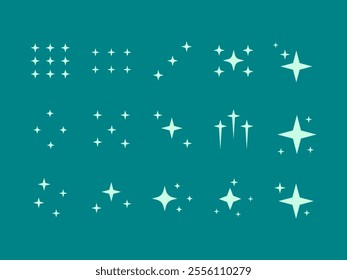 Sparcle Star Design Element Set
