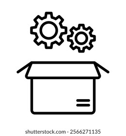 Spare Gear icon line vector illustration