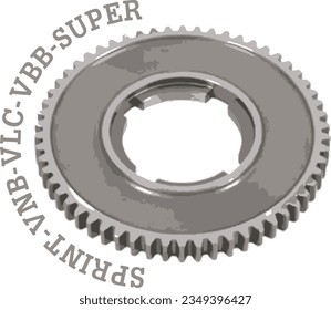 Spare Part Gear For Vespa Illstration