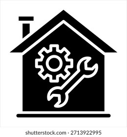 Ilustración vectorial de icono de glifo de pieza de repuesto