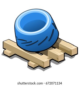 Spare part for impeller fan isolated on a white background. Cartoon vector close-up illustration.
