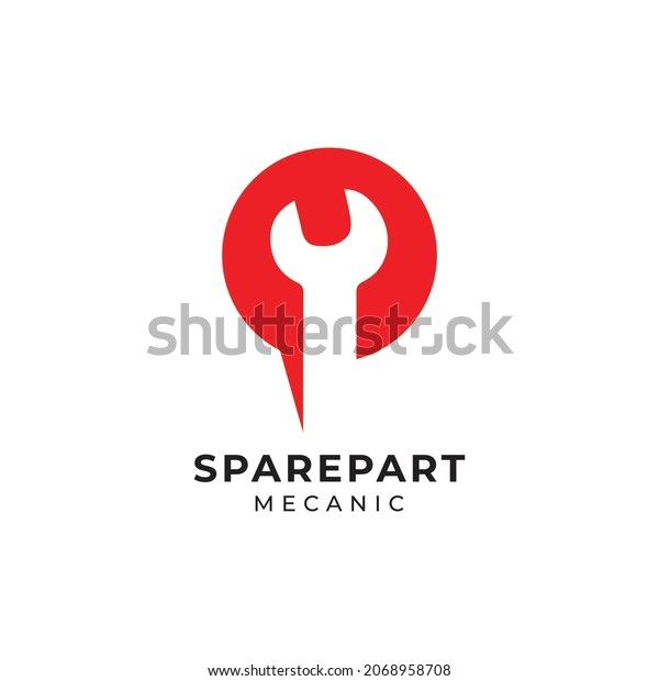 spare part mechanic Logo Concept Vector\
Template Design\
Illustration