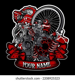 Spare Part Vector Full Ilustration