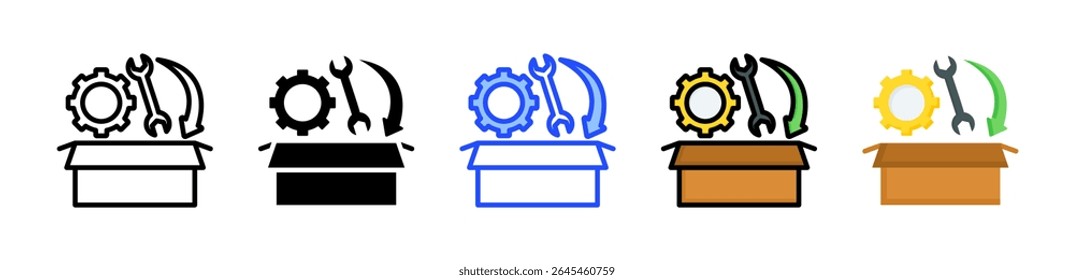 Spare Parts Icon Collection With Multiple Styles