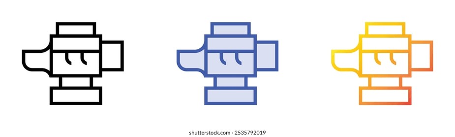 spare parts icon. Linear, Blue Fill and Gradient Style Design Isolated On White Background