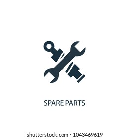 spare parts icon. Simple element illustration. spare parts concept symbol design from car service collection. Can be used for web and mobile.