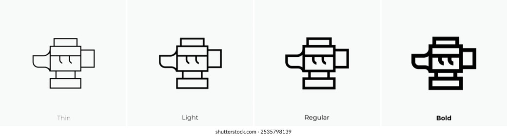 spare parts icon. Thin, Light Regular And Bold style design isolated on white background