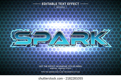 Spark 3D Editable Text Effect Template