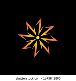 spark abstract logo symbol template on black background