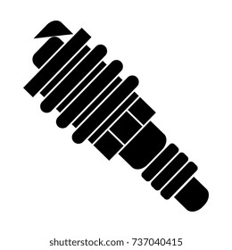 spark auto icon, vector illustration, black sign on isolated background