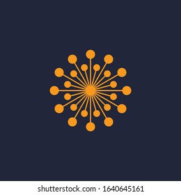Spark circle abstract geometric logo.