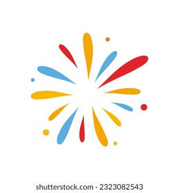 Spark colorful firework logo vector image