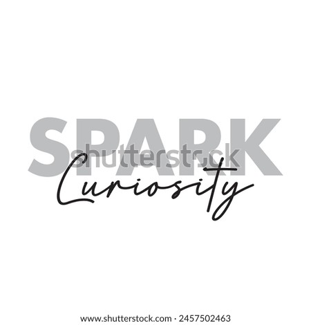 spark curiosity text on white background.