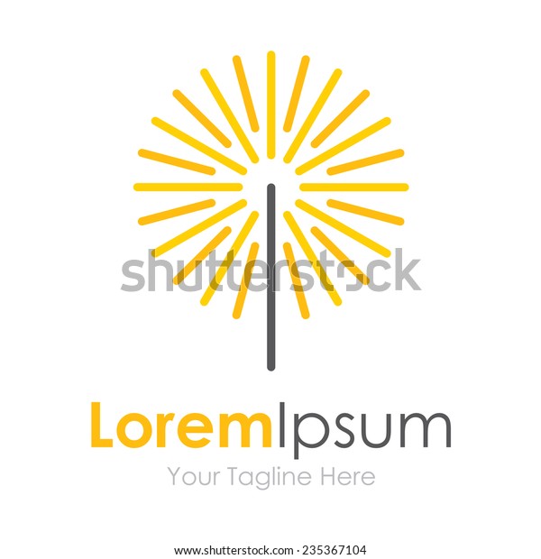 スパークタンポポの花のアイコンシンプルなエレメントのロゴ のベクター画像素材 ロイヤリティフリー